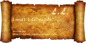 Lendl László névjegykártya
